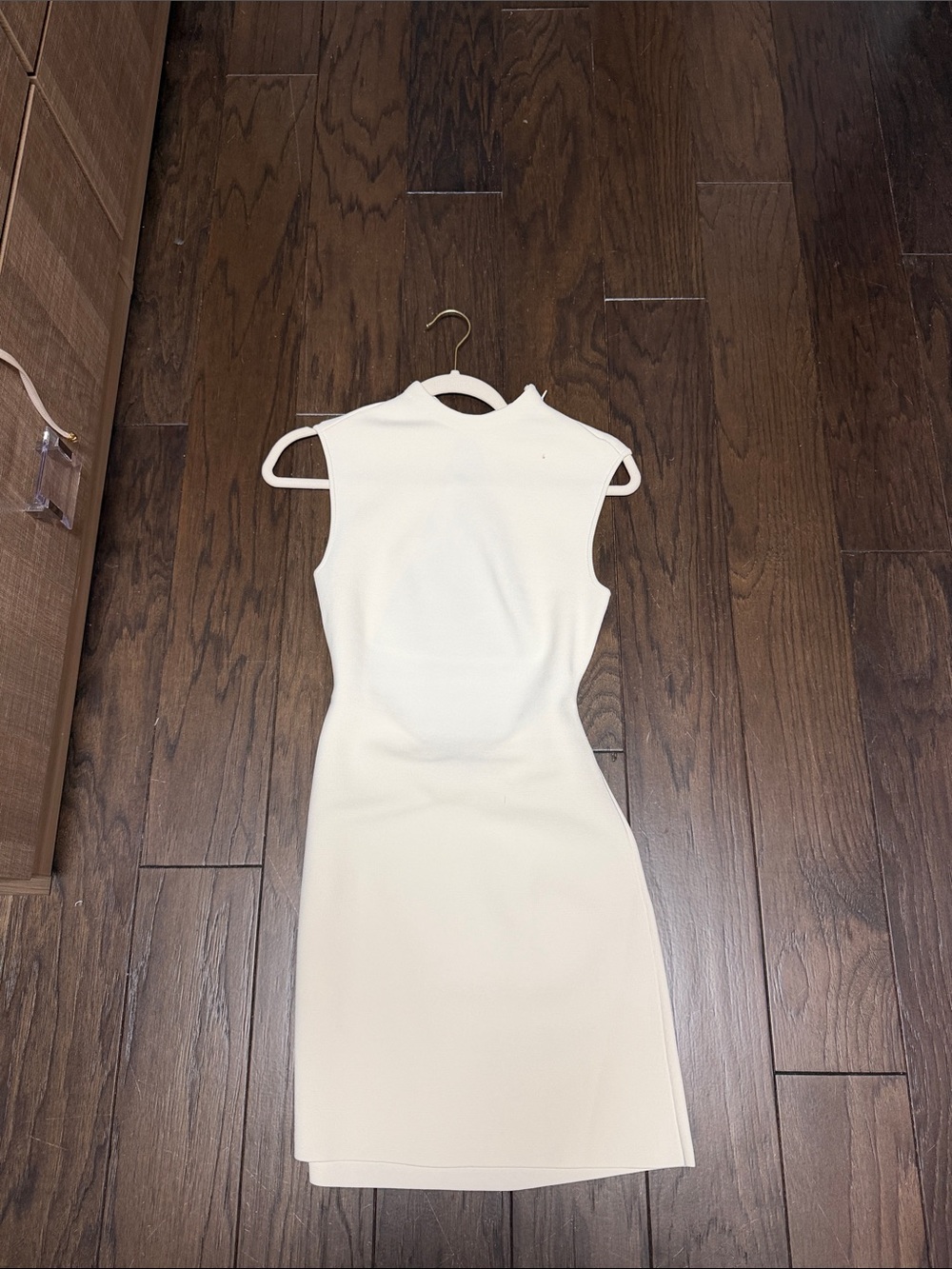 cult gaia Cream Sleeveless Mock Neck Midi Dress